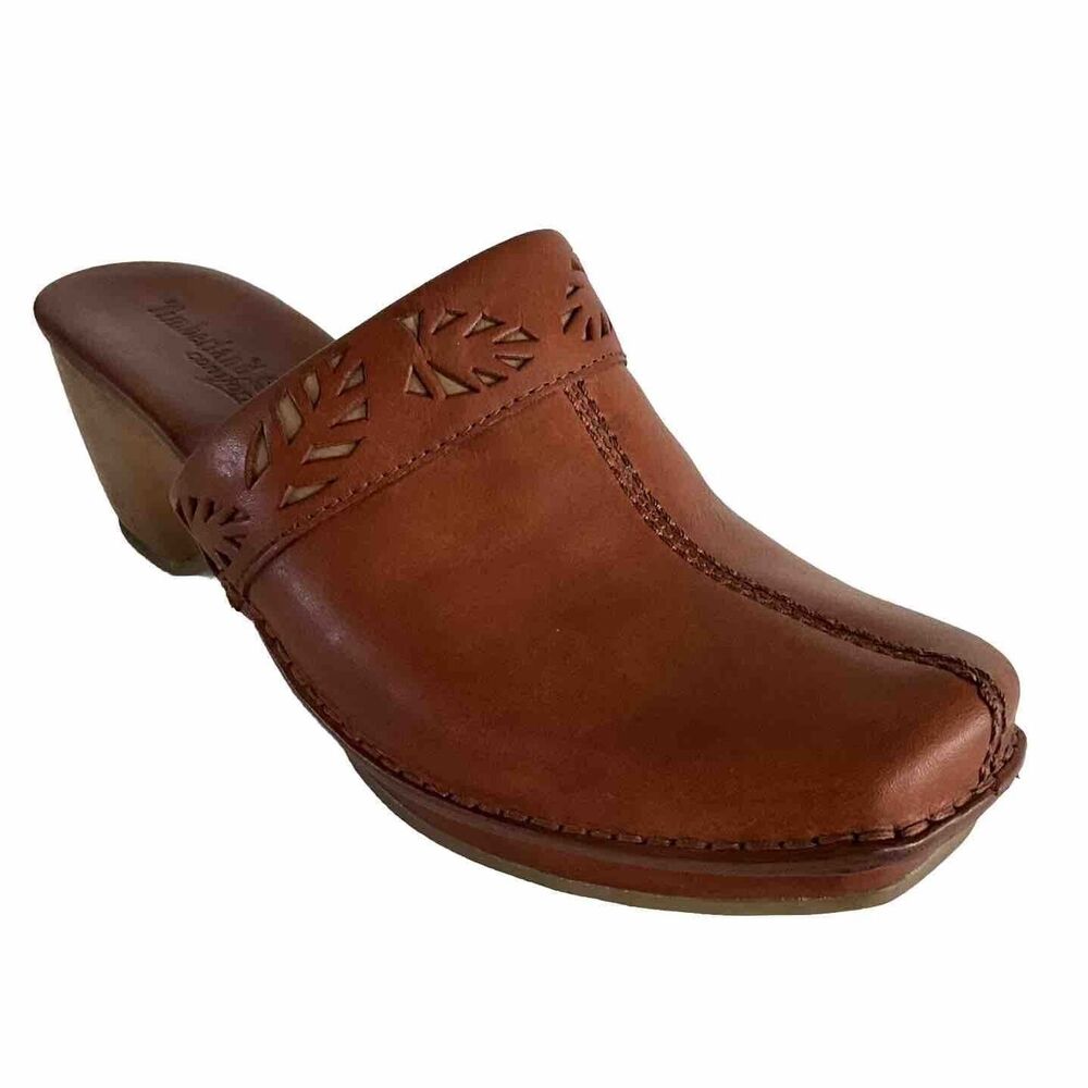 Timberland Leather Square-toe Block Heel Brown 6